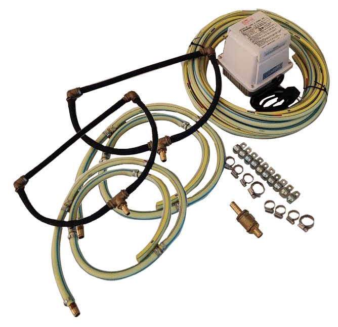 BUBBLER® isvakspaket M – 2 nedsänkbara bubbelringar, grund strand under 2 m, alla delar ingår